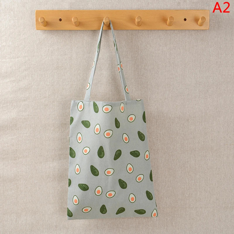 Cartoon Cotton Linen Shoulder Bags Shopping Bags Outdoor Canvas