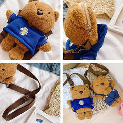 Bear Crossbody Bag Plush Toy Girls Toys Girls Mobile Phone Bag