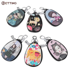 Cartoon Women Key Bag Girl Students Leather Key Wallets Key Case