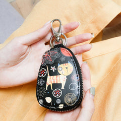 PU Leather Cartoon Women Key Bag Girl Key Wallets Zipper Key Pouch