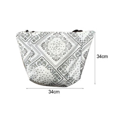 Cashew Flower Printing Women Shoulder Bags Ladies Shopping Tote Casual Cotton Fe