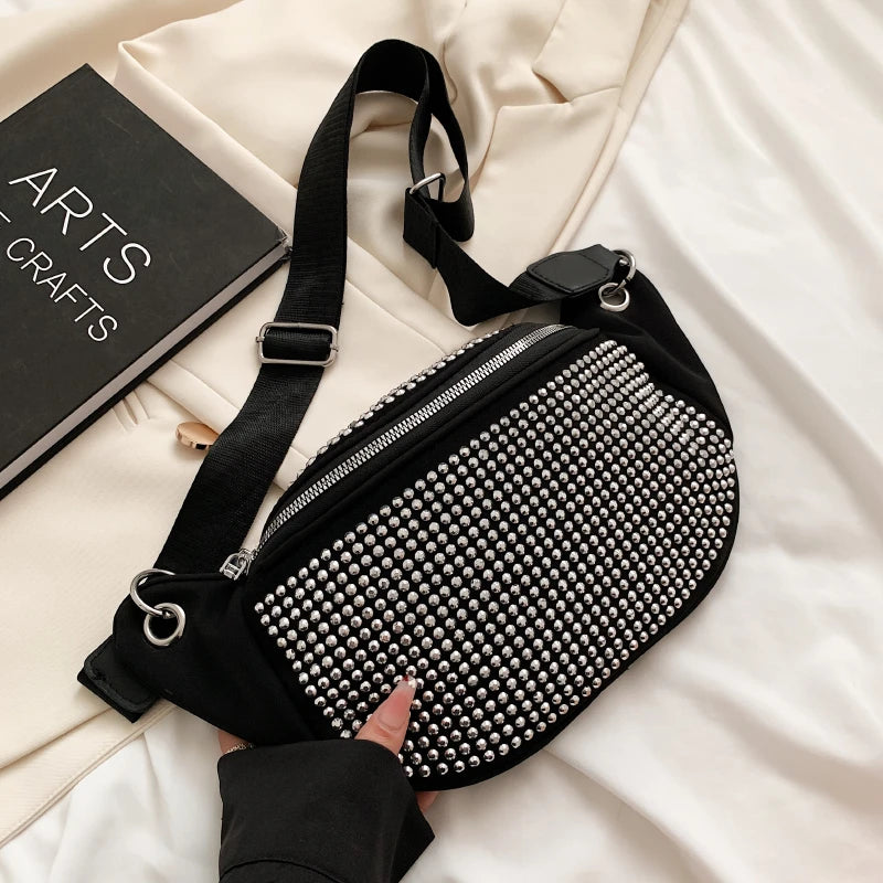 Women's Chest Bag Zipper Waist Bag Leisure Travel Fanny Pack