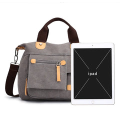 Canvas Women Bag Vintage Handbag Multifunction Tote Large Capacity Crossbody Bag