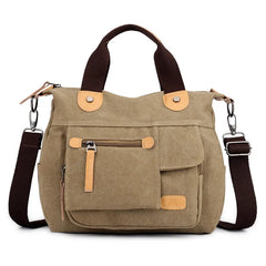 Canvas Women Bag Vintage Handbag Multifunction Tote Large Capacity Crossbody Bag