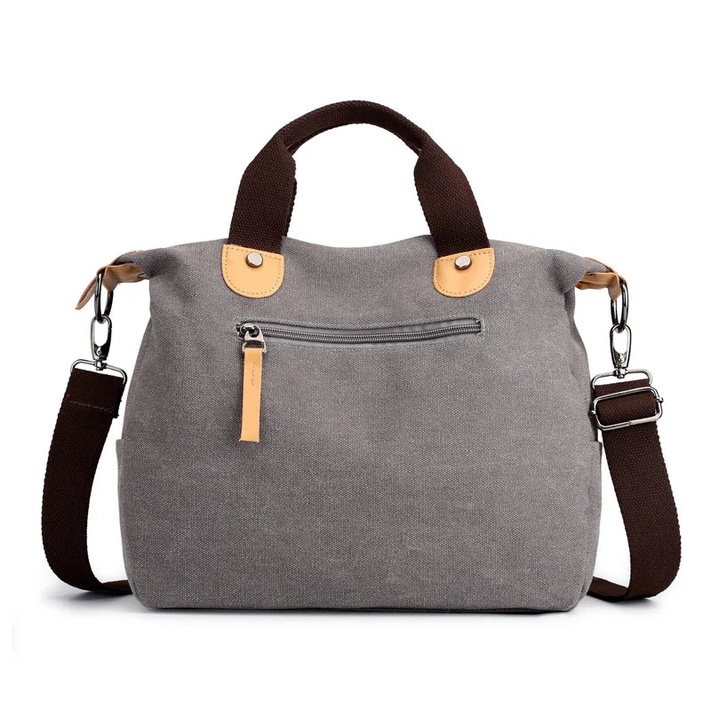 Canvas Women Bag Vintage Handbag Multifunction Tote Large Capacity Crossbody Bag