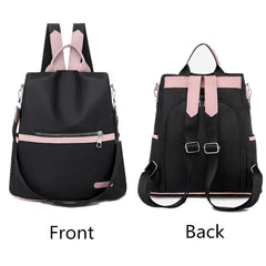 Pink Female Oxford Backpack Waterproof Teenagers Girls Packbag
