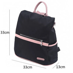 Pink Female Oxford Backpack Waterproof Teenagers Girls Packbag