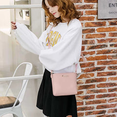 Casual Small PU Leather Messenger Bag for Women