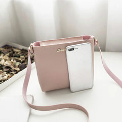Casual Small PU Leather Messenger Bag for Women