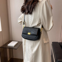 Women's Soft Leather Crossbody Bag Small Flap Messenger Bag
