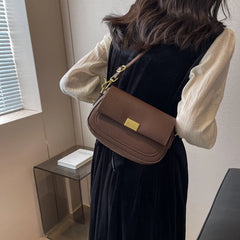 Women's Soft Leather Crossbody Bag Small Flap Messenger Bag