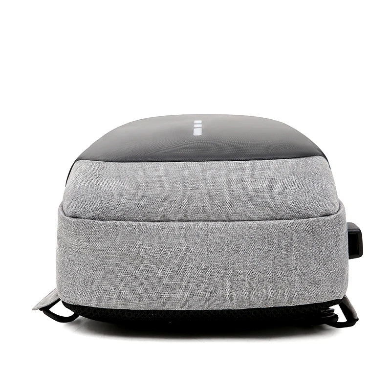 Men's Casual Nylon Chest Bag USB Charging Anti-Theft Waterproof