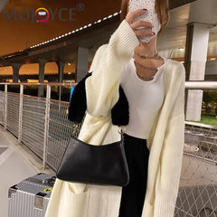Soft Plush Chain Shoulder Bag Versatile Women Bag