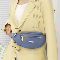Women's Wear-resisting Waist Bag PU Shoulder Crossbody Chest Bags