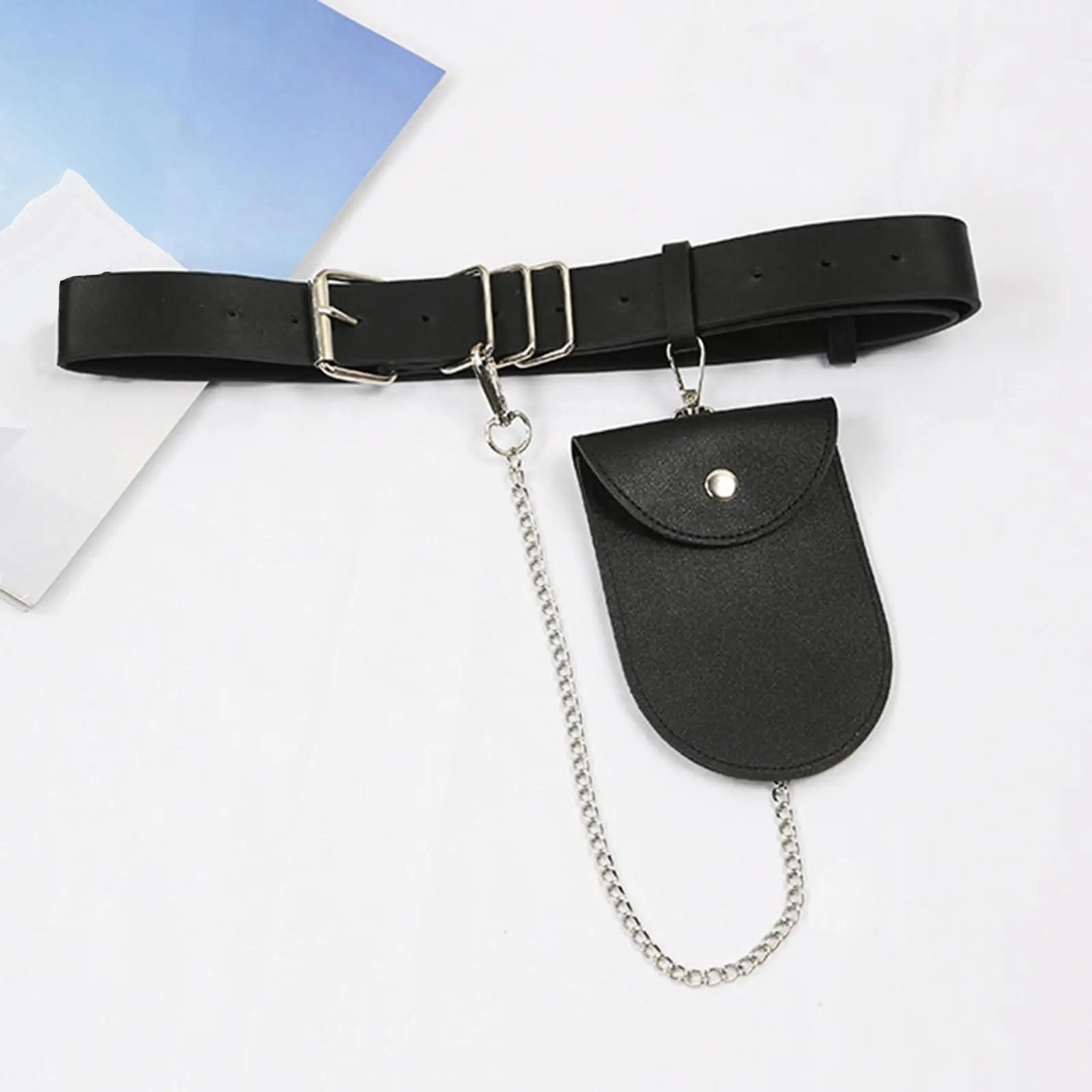 Casual PU Leather Waist Pack Women's Fanny Pack Waterproof Belt Bag