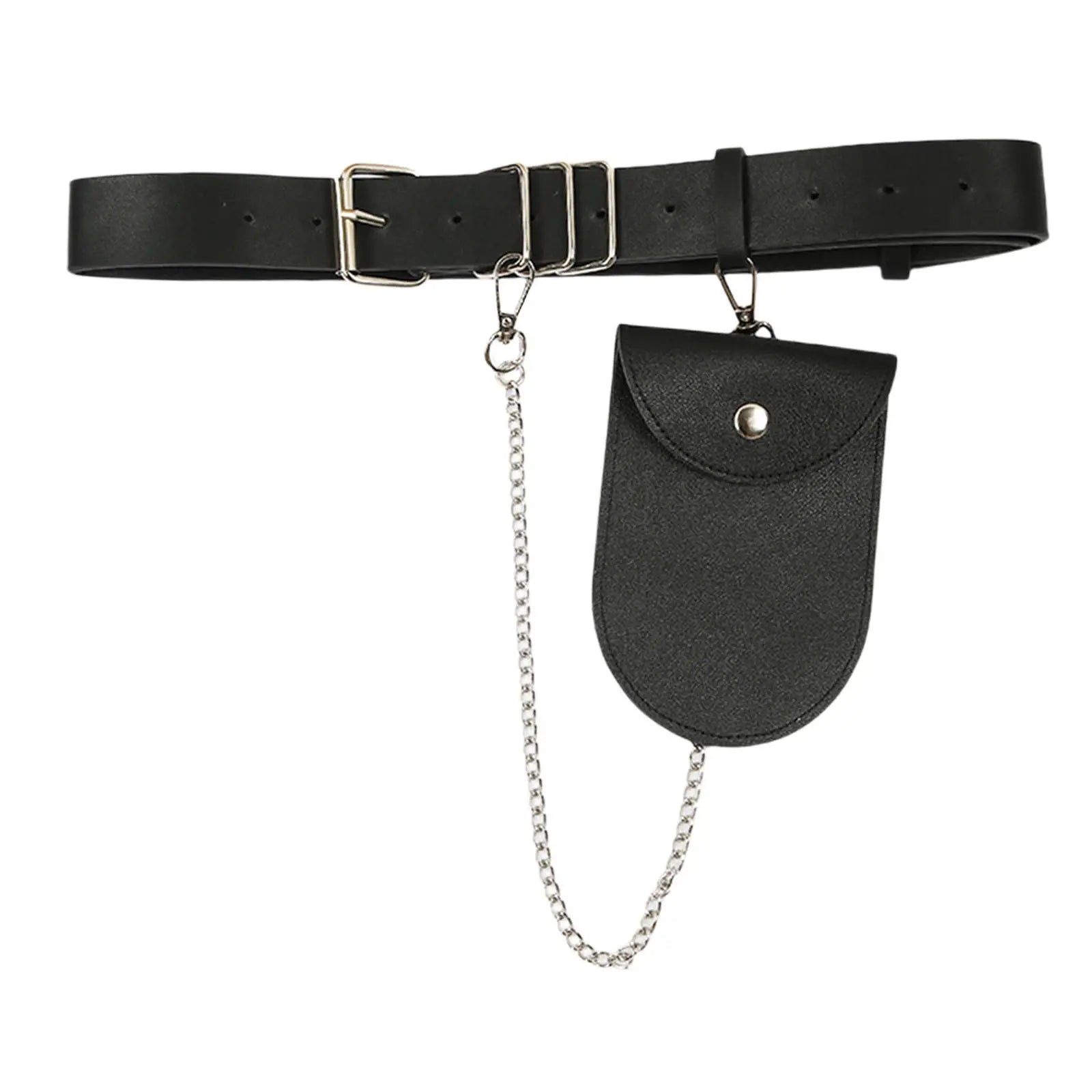 Casual PU Leather Waist Pack Women's Fanny Pack Waterproof Belt Bag