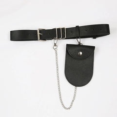 Casual PU Leather Waist Pack Women's Fanny Pack Waterproof Belt Bag