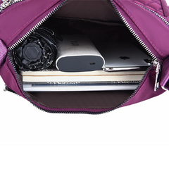 Women's Waterproof Nylon Crossbody Bag Plaid Shoulder Messenger Bags