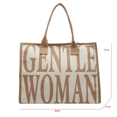 Casual Women's Canvas Shoulder Bag Large Capacity Travel Tote