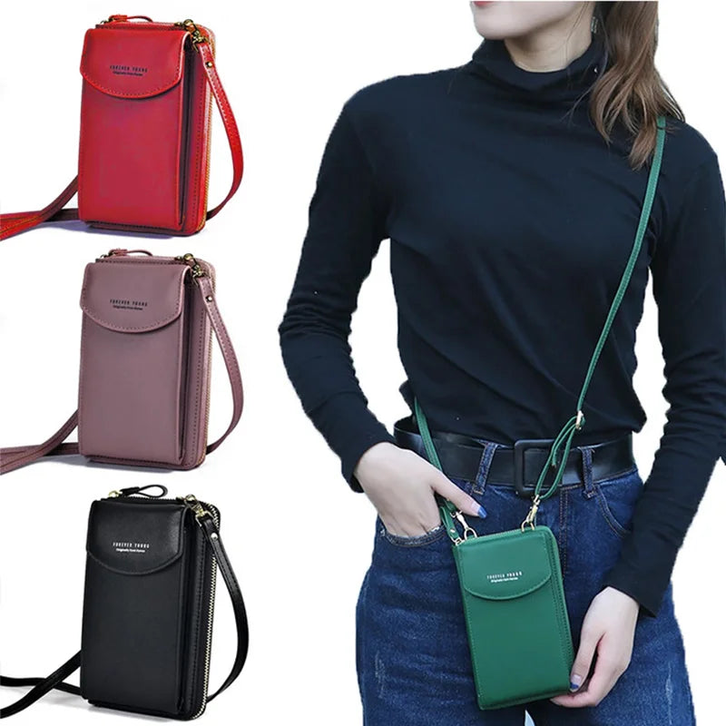 Shoulder Bag PU Leather Crossbody Handbag Women's Messenger Strap