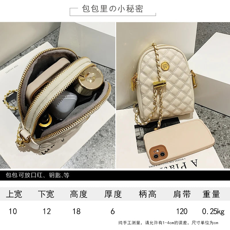 Chain Diamond Bag Ladies Mobile Phone Bag