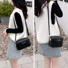 Lingge Embroidery Crossbody Bag Women Tassel