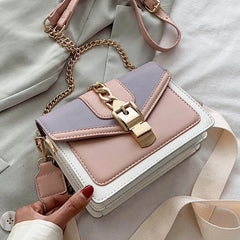 Chain Lady Sling Bag PU Leather Crossbody Bag for Women