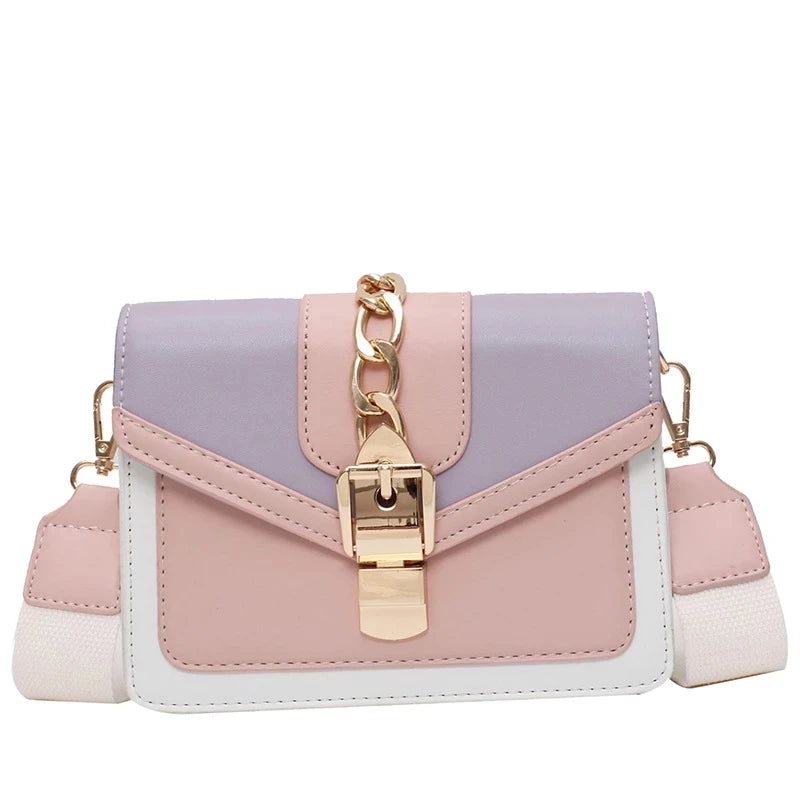 Chain Lady Sling Bag PU Leather Crossbody Bag for Women