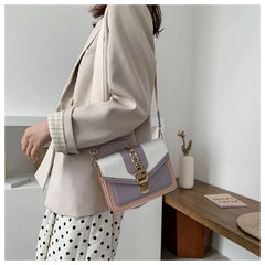 Chain Lady Sling Bag PU Leather Crossbody Bag for Women