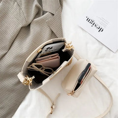 Chain Shoulder Messenger Bag Crossbody Bags for Women Bucket Bag