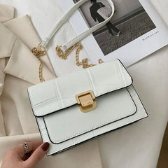 Chain Strap Female Shoulder Bag Retro Casual High Crossbody Bag