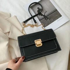 Chain Strap Female Shoulder Bag Retro Casual High Crossbody Bag