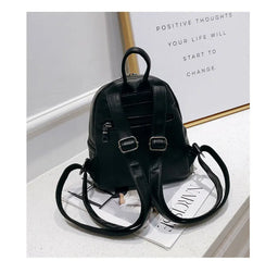 Chain Tassels Women Backpacks PU Leather Small Backpack for School Girls
