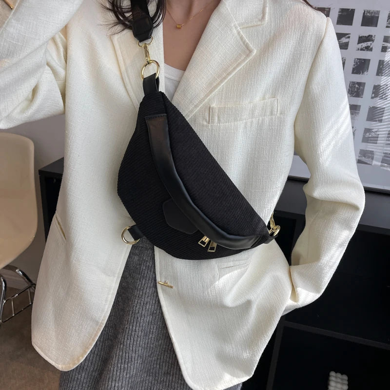Women's Casual Waist Bag Zipper Crossbody Chest Pack