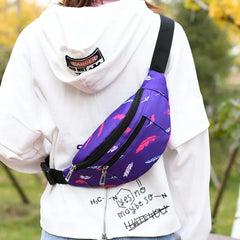 Women's Street Style Chest Bag Nylon Crossbody Waist Pack