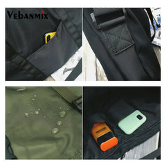 Waterproof Nylon Shoulder Bag Hip Hop Streetwear Chest Bag