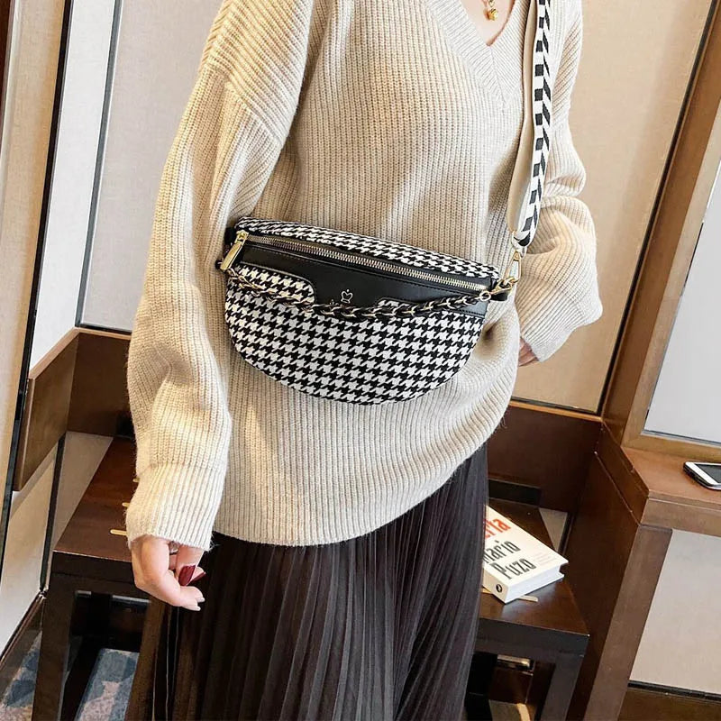 Women's Chest Bag Belt Purse Crossbody Pouch Wide Strap Handbag Waist Pack