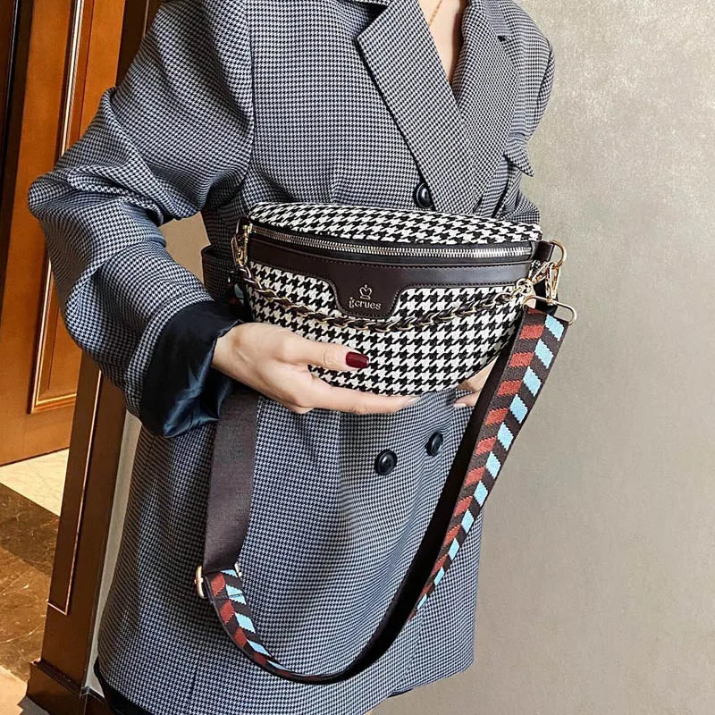 Women's Chest Bag Belt Purse Crossbody Pouch Wide Strap Handbag Waist Pack