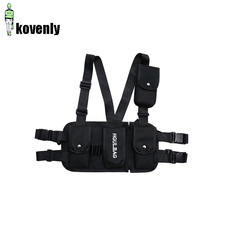 Streetwear Chest Rig Waist Bag Tactical Hip Hop Canvas Bags B42