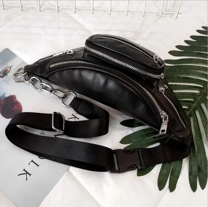 Leather Chest Waist Bag High-capacity Fanny pack