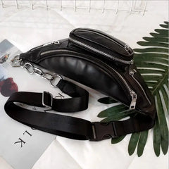 Leather Chest Waist Bag High-capacity Fanny pack