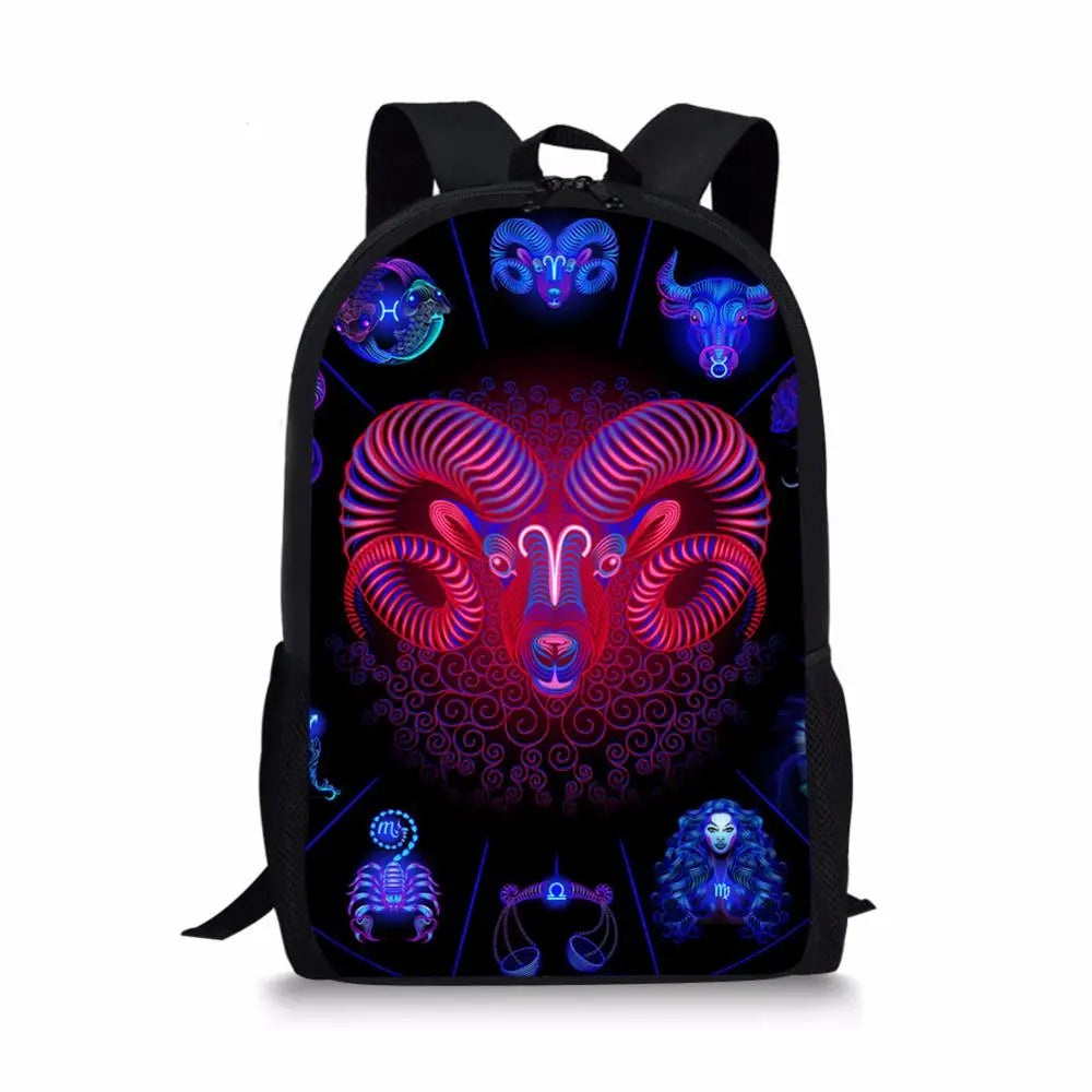Constellations Pattern School Book Bags Gothic Teenagers School Bag