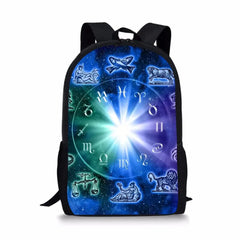 Constellations Pattern School Book Bags Gothic Teenagers School Bag