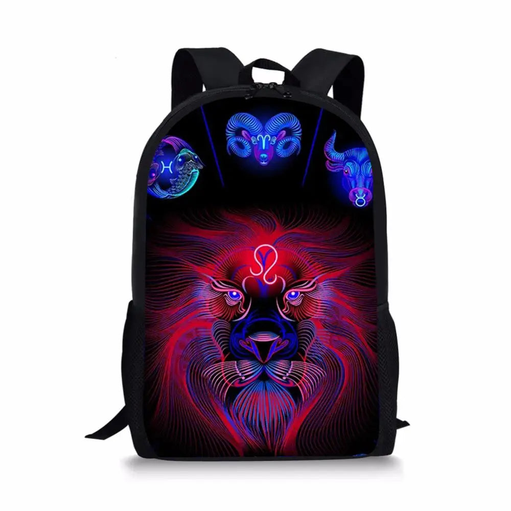 Constellations Pattern School Book Bags Gothic Teenagers School Bag