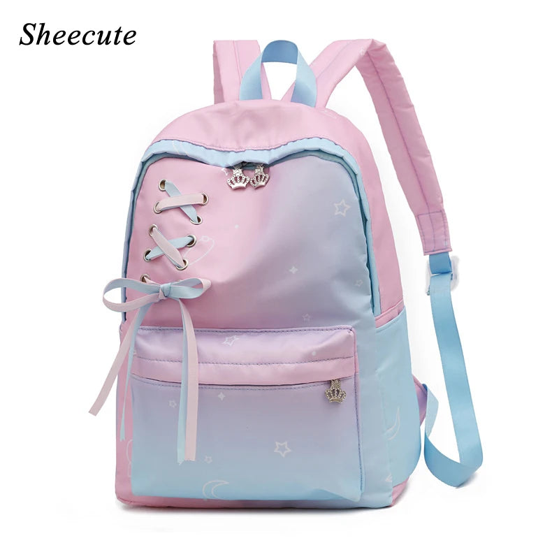 Girls School Backpack Student Book Bag Travel Backpack Kids Laptop Bags