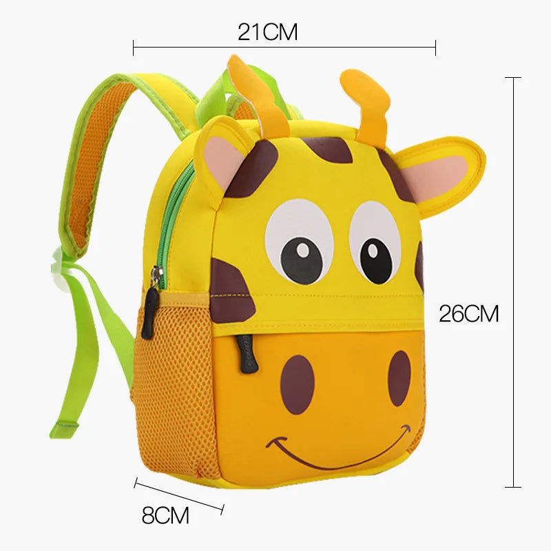 3D Cartoon Plush Kids Backpack for Kindergarten Boys and Girls