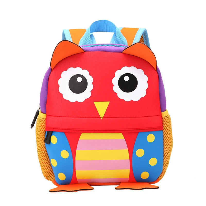 3D Cartoon Plush Kids Backpack for Kindergarten Boys and Girls