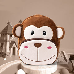 3D Cartoon Print Plush Kids Backpack Kindergarten Boys and Girls School Bags