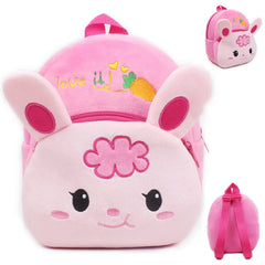 3D Cartoon Print Plush Kids Backpack Boys Girls School Bags