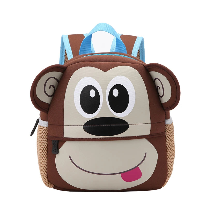 3D Cartoon Plush Kids Backpack for Kindergarten Boys and Girls